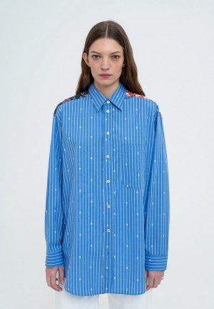 Рубашка Erika Cavallini. Цвет: синий