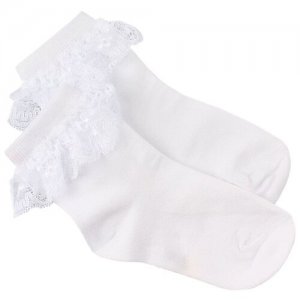 Носки для девочек котофей 07842393-41 размер 12 цвет белый. Цвет: белый