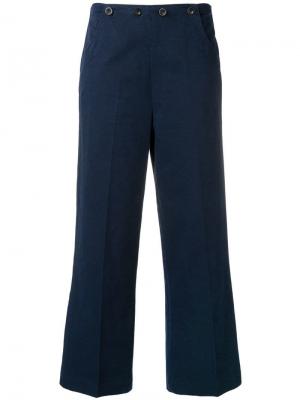 Укороченные брюки строгого кроя Bellerose. Цвет: синий