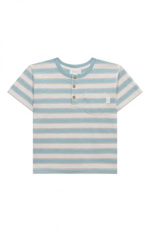 Хлопковая футболка babybu. Цвет: голубой
