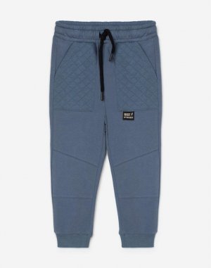 Синие спортивные брюки Jogger с нашивкой Best of the для мальчика Gloria Jeans. Цвет: синий