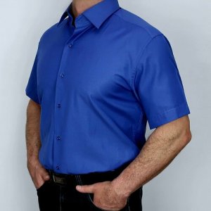 Рубашка , размер S, синий Fazzini. Цвет: синий