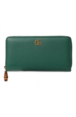 Кожаный кошелек Gucci. Цвет: зелёный