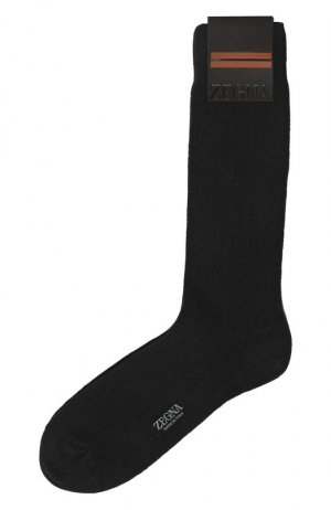 Кашемировые носки Zegna. Цвет: чёрный