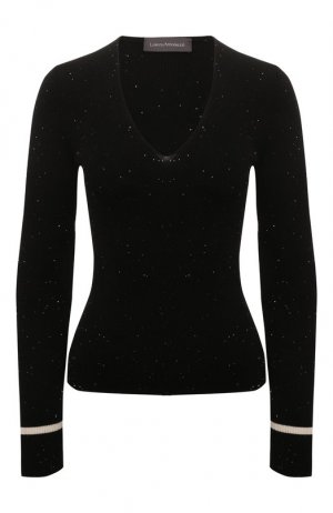 Шерстяной пуловер Lorena Antoniazzi. Цвет: чёрный