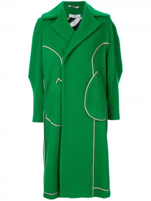 Пальто с контрастной вставкой Vivetta. Цвет: зеленый