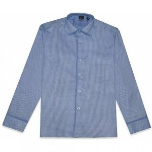 Школьная рубашка , размер 128-134, синий Tsarevich. Цвет: синий