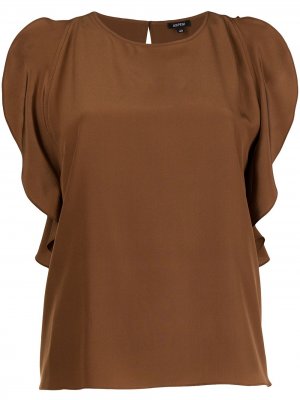 Блузка с разрезами на рукавах Aspesi. Цвет: коричневый