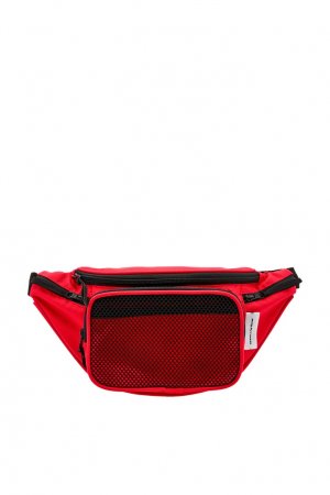 Красная сумка на пояс ZIQ & YONI. Цвет: красный