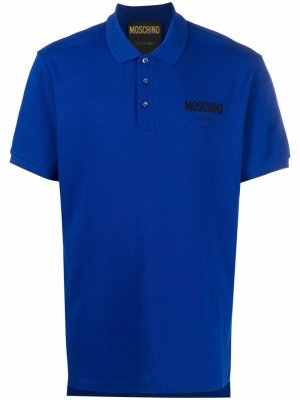 Рубашка поло с логотипом Moschino. Цвет: синий