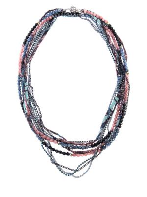Удлиненное ожерелье с бусинами ETRO. Цвет: разноцветный