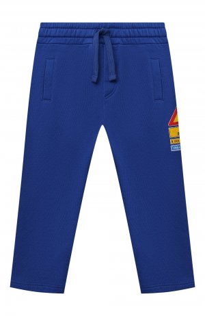 Хлопковые брюки Dolce & Gabbana. Цвет: синий