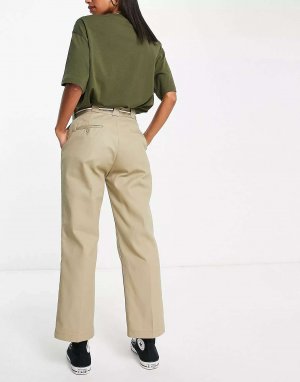 Бежевые укороченные брюки Phoenix Dickies. Цвет: бежевый