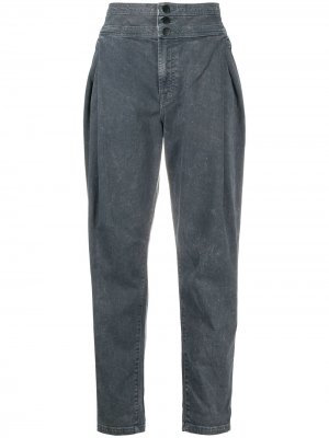 Зауженные джинсы Carey с завышенной талией J Brand. Цвет: серый
