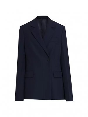 Шерстяной пиджак на одной пуговице , цвет new navy Ferragamo
