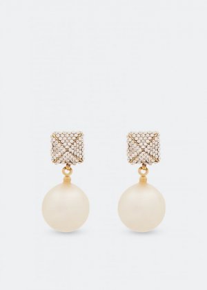 Серьги VALENTINO GARAVANI Rockstud pearl earrings, золотой