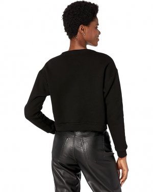 Толстовка MONROW 1/2 Zip Cropped Sweatshirt, черный
