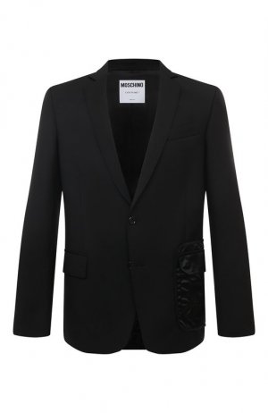 Шерстяной пиджак Moschino. Цвет: чёрный
