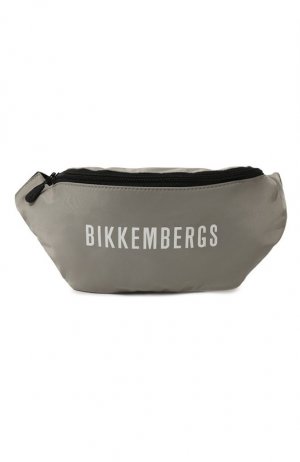 Текстильная поясная сумка Dirk Bikkembergs. Цвет: серый
