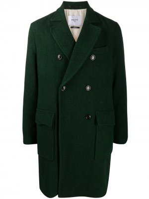 Двубортное пальто Paltò. Цвет: зеленый