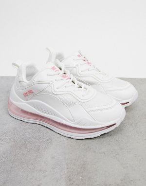 Бело-розовые кроссовки Active-Белый Nokwol
