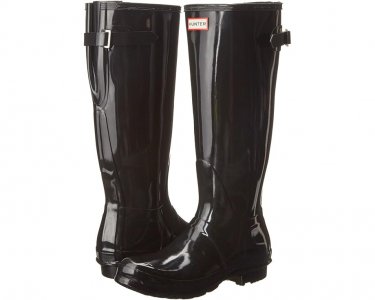Ботинки Original Back Adjustable Gloss Rain Boots, черный Hunter