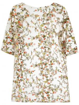Floral embroidered blouse Janiero. Цвет: телесный