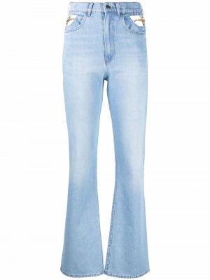 Расклешенные джинсы с завышенной талией Seen Users. Цвет: синий