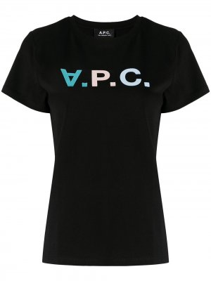 Logo-print cotton T-shirt A.P.C.. Цвет: черный