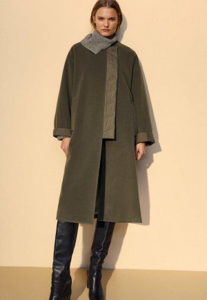 Пальто Massimo Dutti. Цвет: хаки