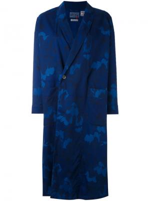 Printed kimono coat Blue Japan. Цвет: синий