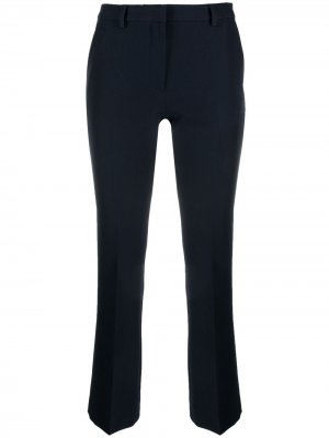 Укороченные расклешенные брюки с завышенной талией Pt01. Цвет: синий
