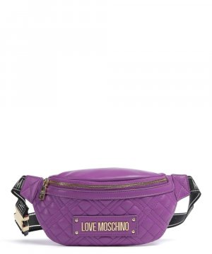Стеганая поясная сумка из искусственной кожи, фиолетовый LOVE MOSCHINO