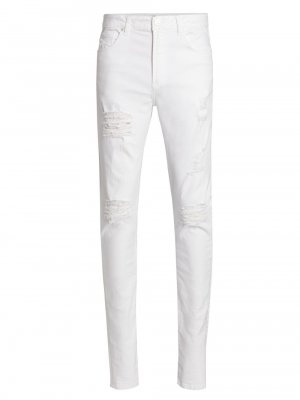 Эластичные джинсы скинни Greyson с эффектом потертости , белый MONFRÈRE