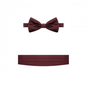 Комплект из галстука-бабочки и камербанда Canali. Цвет: красный
