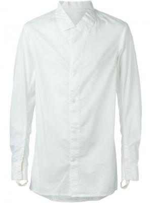 Рубашка с потайной застежкой 11 By Boris Bidjan Saberi. Цвет: белый