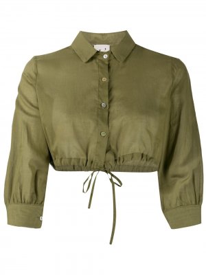 LAutre Chose укороченная рубашка с кулиской L'Autre. Цвет: зеленый