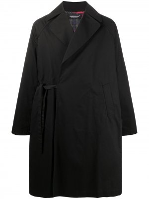 Пальто оверсайз с завязками Undercover. Цвет: черный