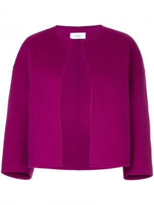 Структурированный пиджак без воротника Astraet. Цвет: розовый и фиолетовый