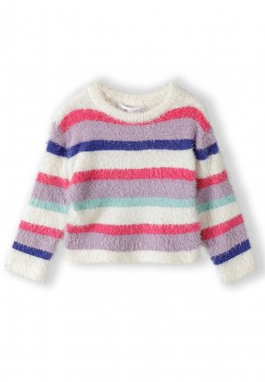 Вязаный свитер MINOTI, цвет white/blue Minoti