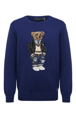 Хлопковый свитер Polo Ralph Lauren. Цвет: синий