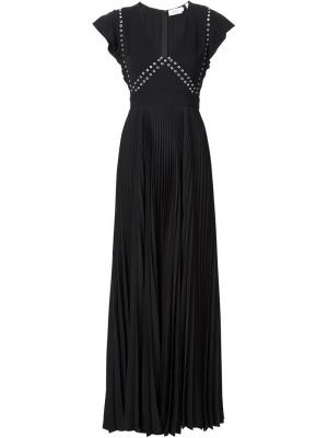 Вечернее плиссированное платье Mara A.L.C.. Цвет: чёрный