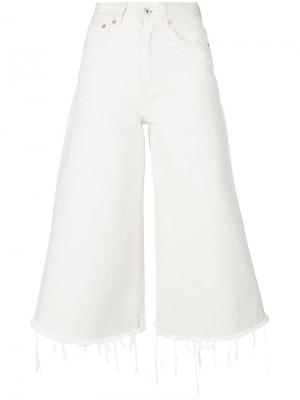 Укороченные брюки Off-White. Цвет: белый