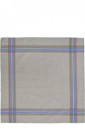 Хлопковый носовой платок с контрастными полосами Simonnot-Godard. Цвет: серый