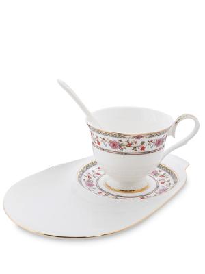 Чайная пара Милано-Мариттима (Milano Marittima Pavone) Pavone. Цвет: белый, золотистый, розовый