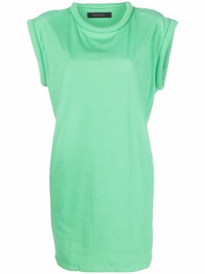Round neck short-sleeved T-shirt dress Federica Tosi. Цвет: зеленый