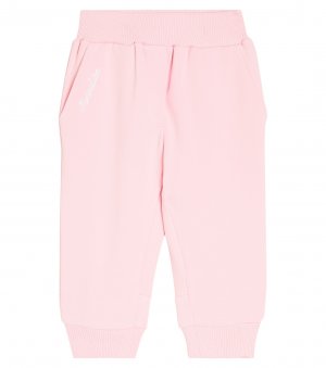 Детские спортивные штаны из смесового хлопка с бантом , розовый Monnalisa
