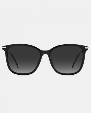 Прямоугольные женские солнцезащитные очки из черного ацетата с металлическими дужками , черный Carolina Herrera