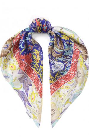 Шелковый платок с принтом Il Trenino. Цвет: разноцветный