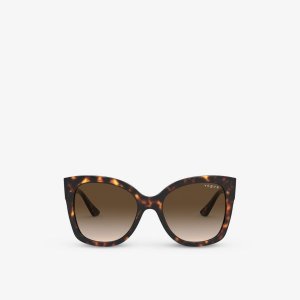 VO5338S солнцезащитные очки в оправе-подушке из ацетата черепаховой расцветки , коричневый Vogue